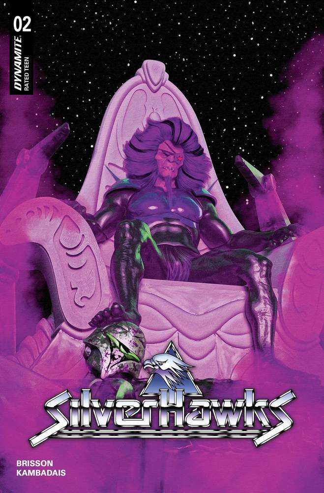Silverhawks #2 Cover Zb 10 Copy Foc Variant Edition Spears Purple Dynamite Entertainment