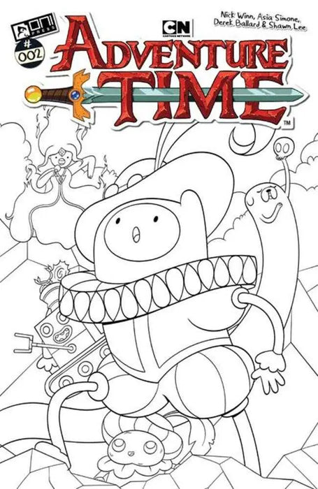 Adventure Time (2025) #2 Cover F 1 in 50 Nick Winn Black & White Variant Oni Press