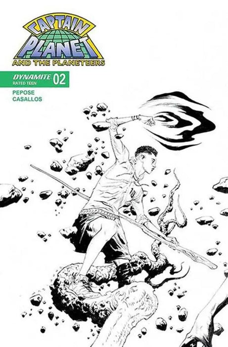 Captain Planet #2 Cover G 1 in 10 Jae Lee Line Art Variant Dynamite Entertainment