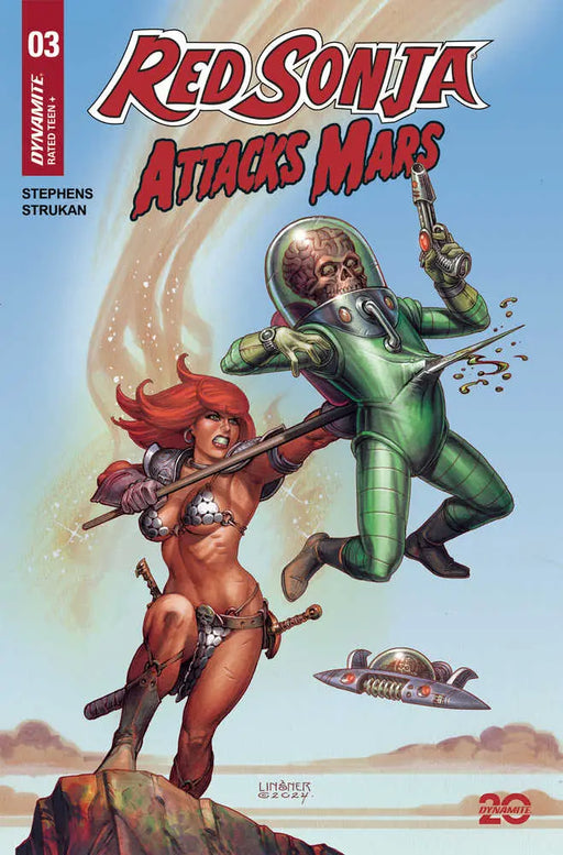 Red Sonja Attacks Mars #3 Cover A Linsner Dynamite Entertainment