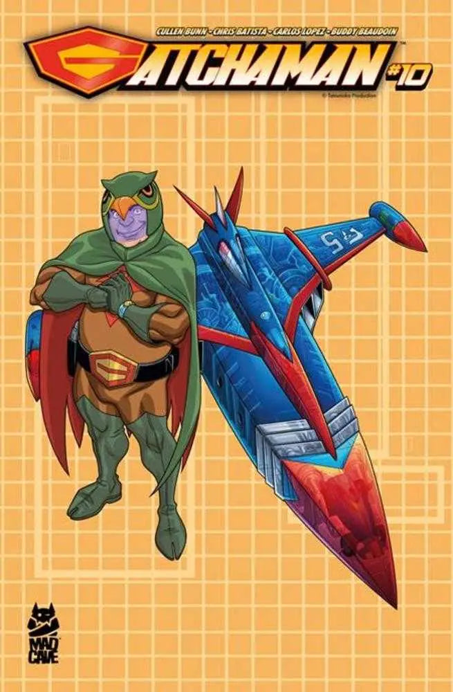 Gatchaman #10 Cover B Chris Batista Blueprint Ryu And G-5 Variant Mad Cave Studios