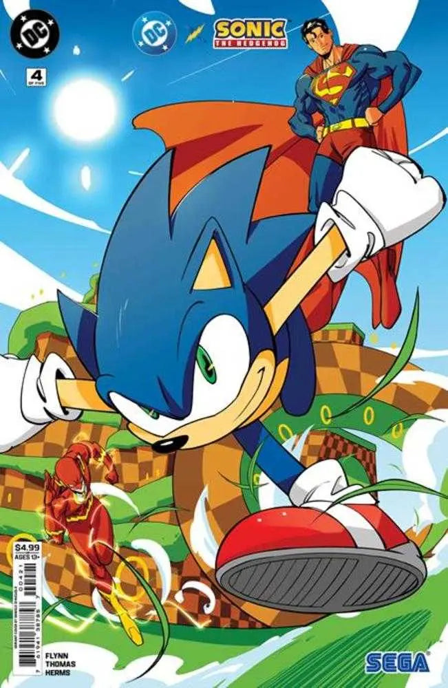 DC X Sonic The Hedgehog #4 (Of 5) Cover B Daniele Di Nicuolo Card Stock Variant DC Comics