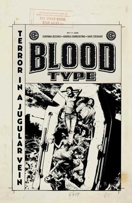 EC Blood Type #1 (Of 4) Cover E Inc 1:20 Andrea Sorrentino Black & White Artist Edition Variant Oni Press