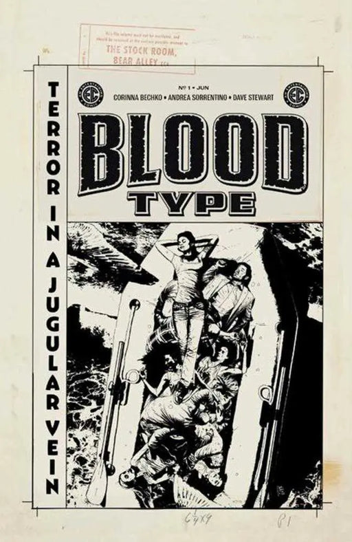 EC Blood Type #1 (Of 4) Cover E Inc 1:20 Andrea Sorrentino Black & White Artist Edition Variant Oni Press