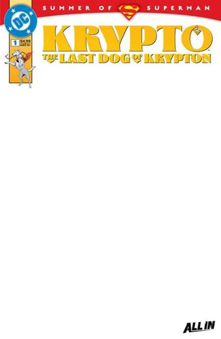 Krypto The Last Dog Of Krypton #1 (Of 5) Cover D Blank Card Stock Variant DC Comics