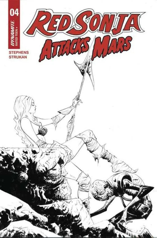 Red Sonja Attacks Mars #4 (Of 4) Cover E 1 in 10 Jae Lee Line Art Variant Dynamite Entertainment