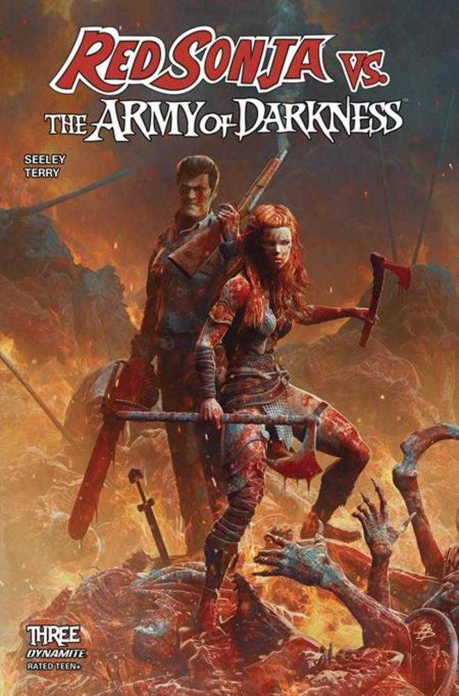 Red Sonja vs The Army Of Darkness #3 Cover A Bjorn Barends Dynamite Entertainment