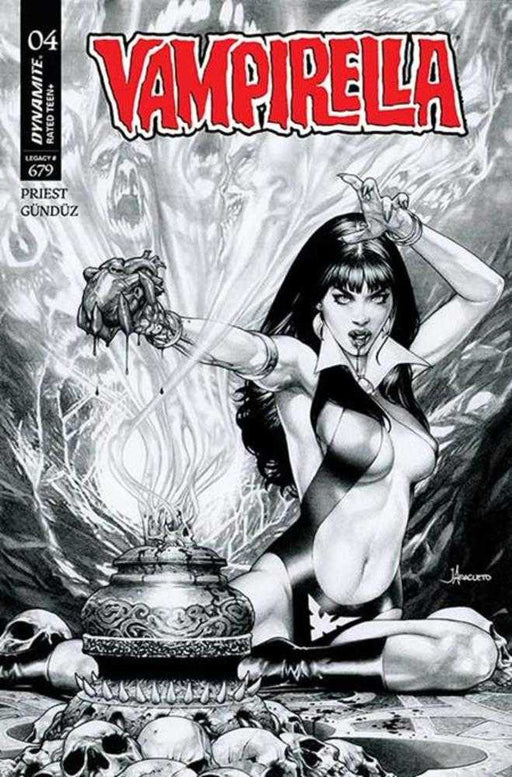 Vampirella (2025) #4 Cover J Inc 1:15 Jay Anacleto Black & White Variant Dynamite Entertainment
