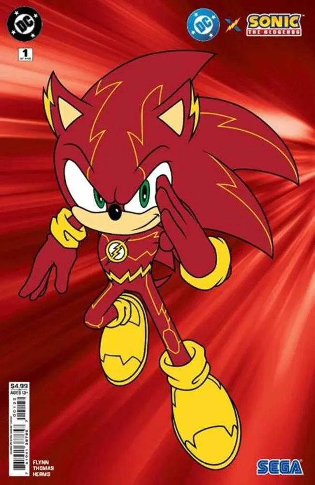 DC X Sonic The Hedgehog #1 (Of 5) 2nd Print Cover B Flash Card Stock Variant DC Comics
