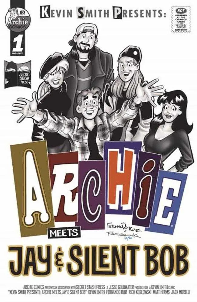 Archie Meets Jay And Silent Bob #1 (One Shot) Cover B Fernando Ruiz Rich Koslowski Homage Greyscale Variant (Mature) Archie Comics
