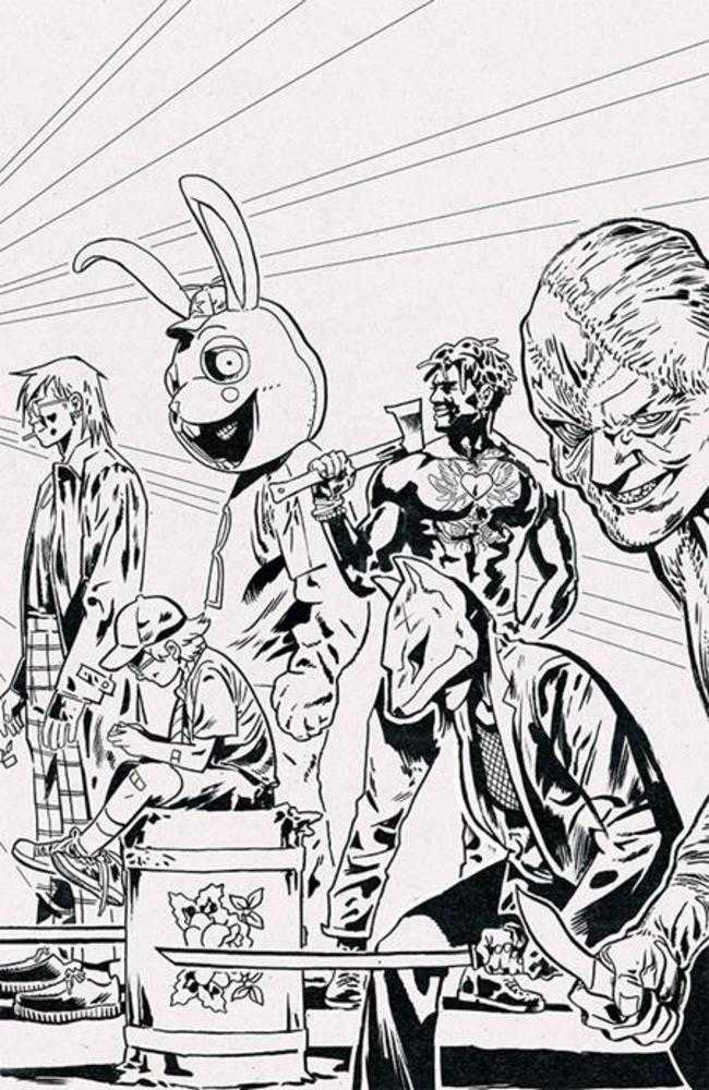 Exquisite Corpses #1 2nd Print Cover B 1 in 10 Michael Walsh Polybagged & Playing Card Black & White Variant (Mature) Image Comics