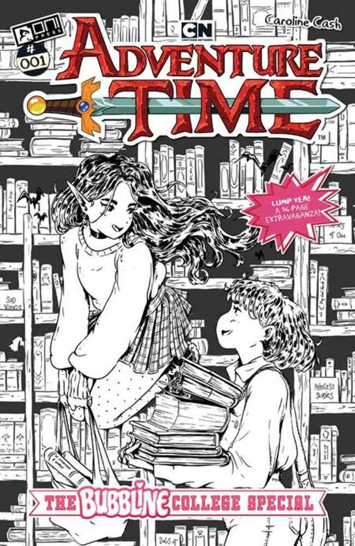 Adventure Time (2025) The Bubbline College Special # 1 (One Shot) Cover D 1 in 10 Chloe Stawski Black & White Variant Oni Press
