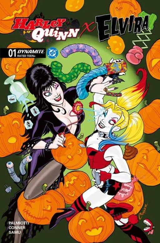 Harley Quinn X Elvira #1 Cover A Amanda Conner Dynamite Entertainment