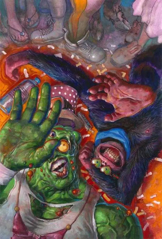 Toxie Team Up #3 (Of 5) Cover C Fred Harper Exclusive Trading Card By Greg Scott Variant (Mature) Ahoy Comics