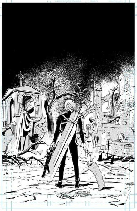 Lost Fantasy #4 Cover D 1 in 25 Alex Diotto Black & White Full Art Variant Image Comics