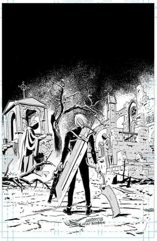 Lost Fantasy #4 Cover D 1 in 25 Alex Diotto Black & White Full Art Variant Image Comics