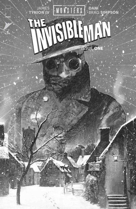 Universal Monsters The Invisible Man #1 (Of 4) Cover D 1 in 25 Joshua Middleton Classic Horror Black & White Variant Image Comics