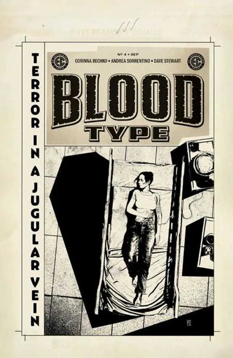 EC Blood Type #4 (Of 4) Cover D Inc 1:20 Andrea Sorrentino Black & White Artist Edition Variant Oni Press