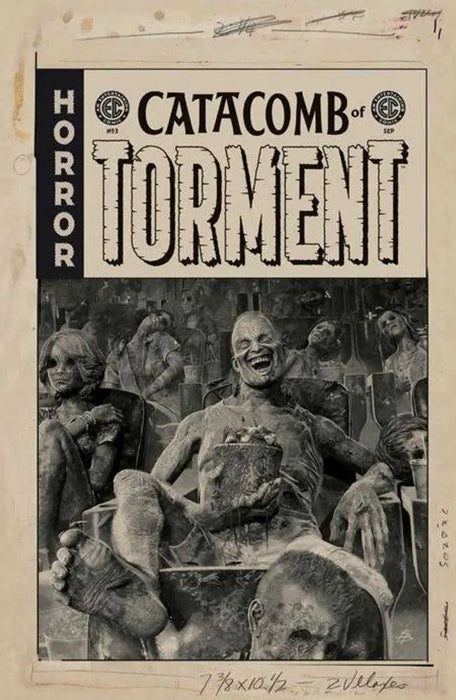 EC Catacomb Of Torment #3 Cover D Inc 1:20 Bjorn Barends Black & White Artist Edition Variant Oni Press