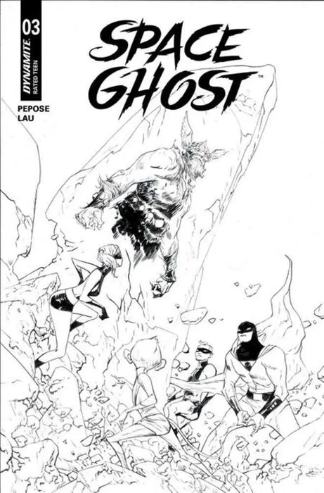Space Ghost (2025) #3 Cover G 1 in 10 Jae Lee Line Art Variant Dynamite Entertainment