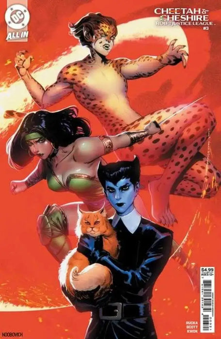 Cheetah And Cheshire Rob The Justice League #3 (Of 6) Cover C Noobovich Card Stock Variant DC Comics