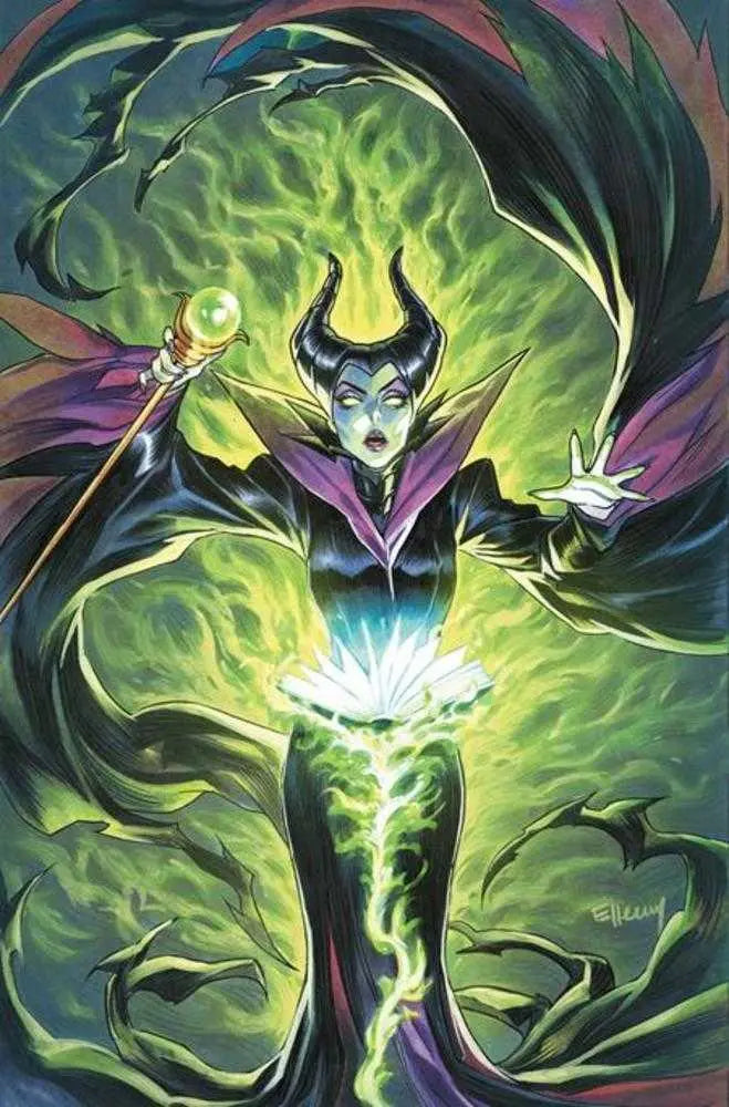 Disney Villains Maleficent #1 Cover I Inc 1:15 Ellery Santos Full Art Variant Dynamite Entertainment