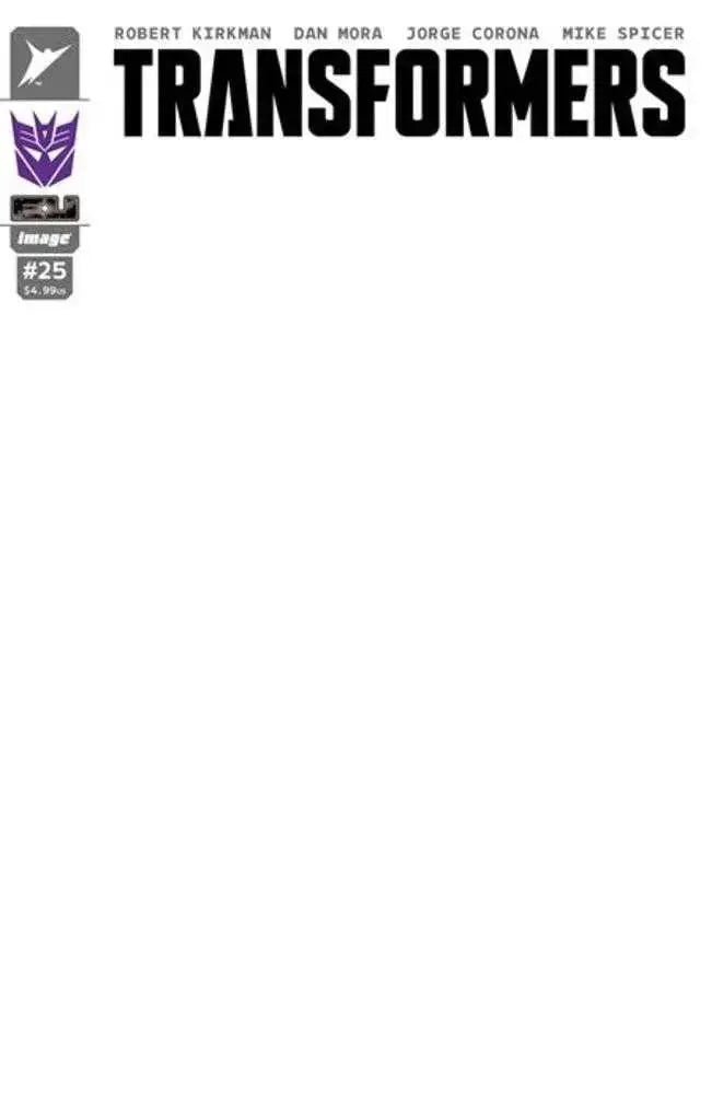 Transformers #25 Cover H Blank Sketch Decepticon Variant Image Comics