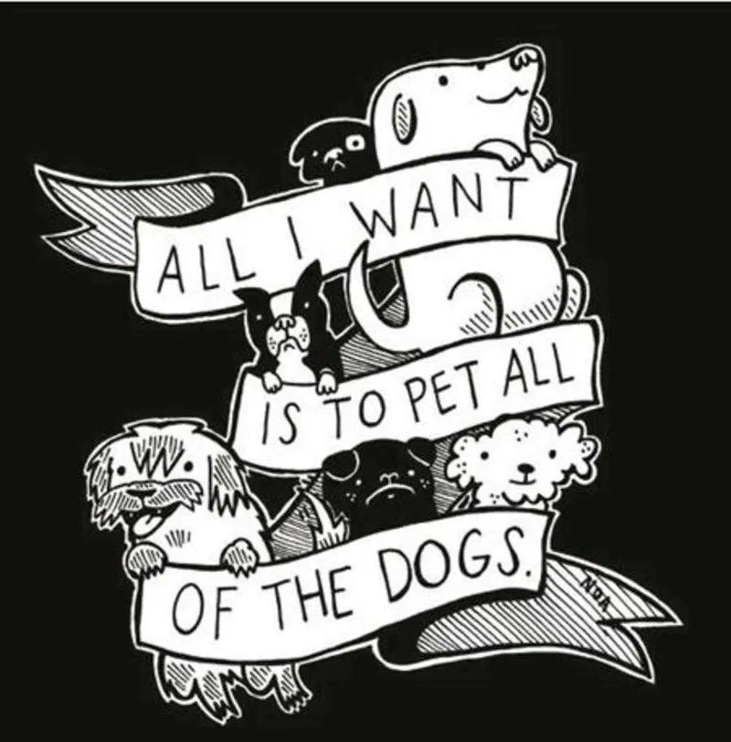 All I Want Is To Pet All Of The Dogs Sticker Silver Sprocket