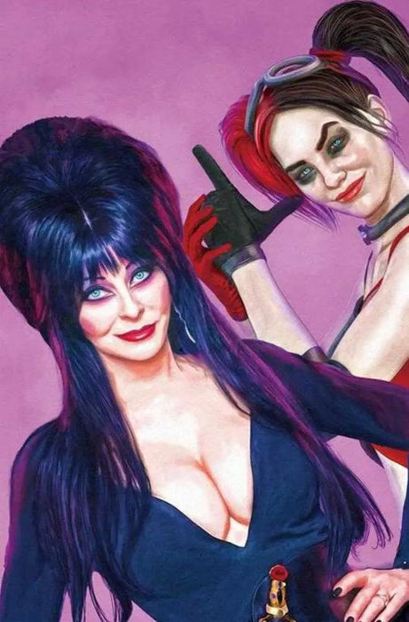 Harley Quinn X Elvira #1 Cover Za Inc 1:15 Mark Spears Pink Virgin Foc Bonus Variant Dynamite Entertainment