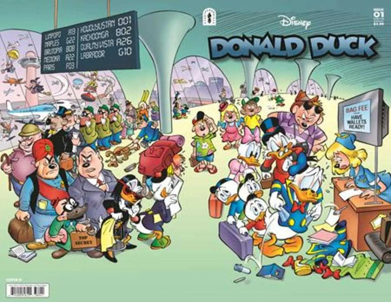 Donald Duck Legacy #389 The Golden Pineapple Cover D 1 in 10 Daan Jippes Ulrich Schroeder Wraparound Variant Fantagraphics Books