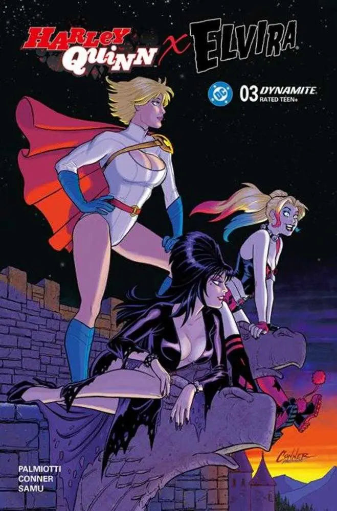 Harley Quinn X Elvira #3 Cover G 1 in 10 Amanda Conner Night Original Variant Dynamite Entertainment