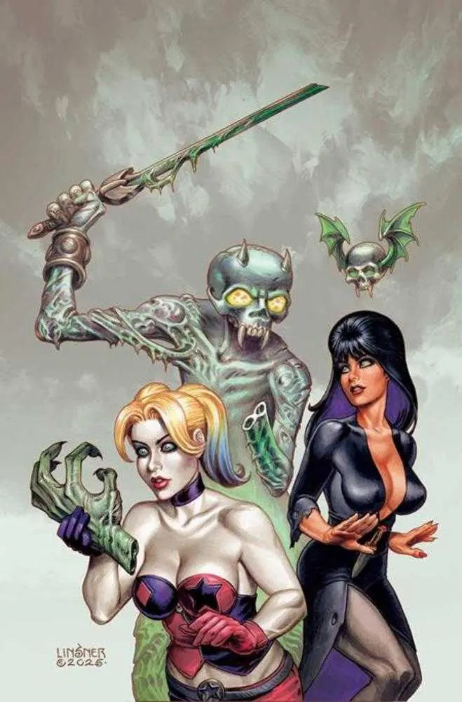 Harley Quinn X Elvira #3 Cover I Inc 1:15 Joseph Michael Linsner Full Art Variant Dynamite Entertainment