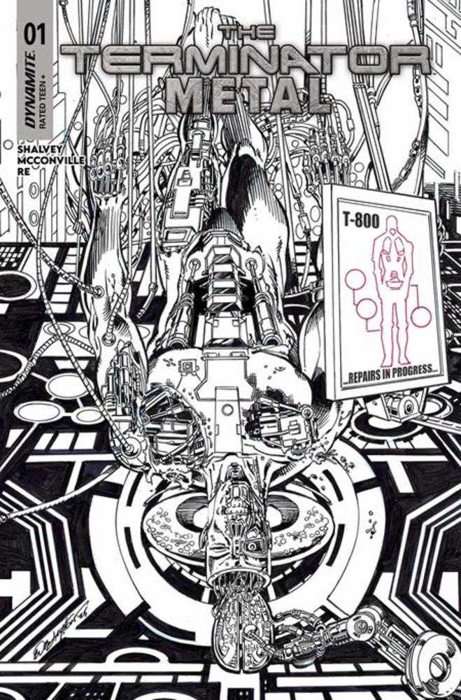 Terminator Metal #1 Cover M Inc 1:5 Bob Layton Line Art Foc Bonus Variant Dynamite Entertainment