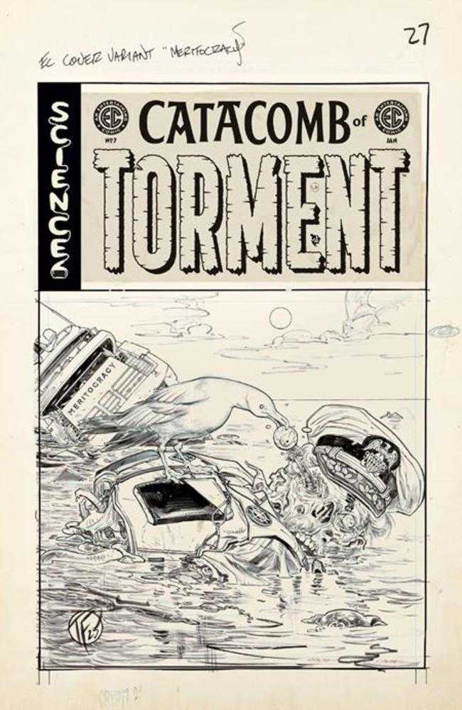 EC Catacomb Of Torment #7 Cover D Inc 1:20 Tom Fowler Black & White Artist Edition Variant Oni Press