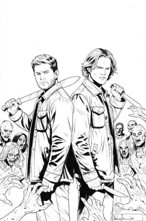 Supernatural #4 Cover H Inc 1:15 Andrea Broccardo Line Art Full Art Variant Dynamite Entertainment