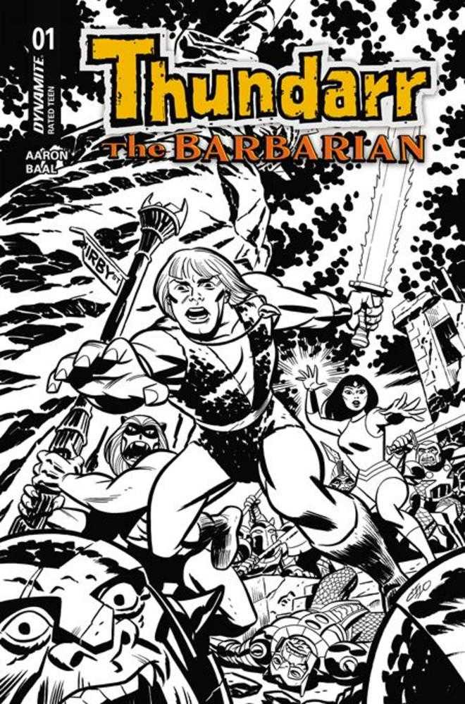 Thundarr The Barbarian #1 Cover N Inc 1:20 Michael Cho Line Art Variant Dynamite Entertainment