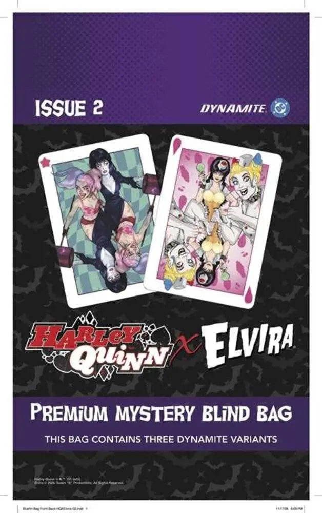 Harley Quinn X Elvira #2 Cover V Blind Bag Variant  Limited To 1981 Copies Dynamite Entertainment