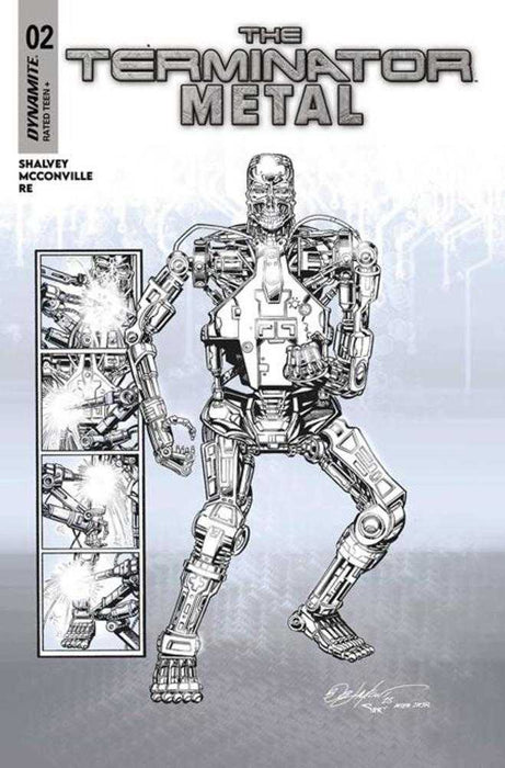 Terminator Metal #2 Cover J Inc 1:5 Bob Layton Line Art FOC Bonus Variant