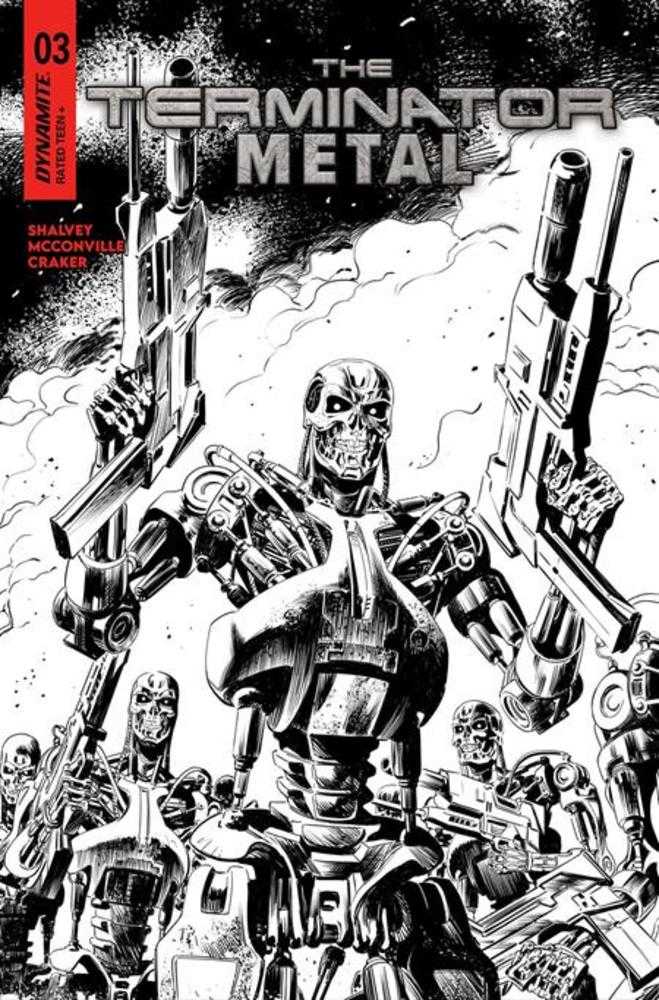 Terminator Metal #3 Cover J Inc 1:5 Paolo Antiga Line Art Foc Bonus Variant Dynamite Entertainment