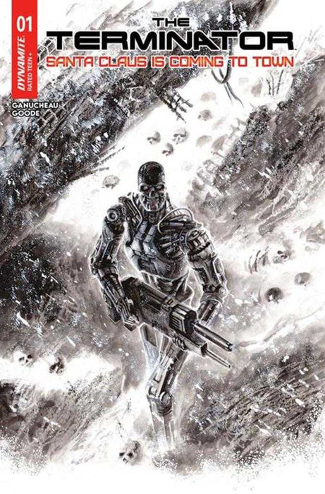 Terminator Santa Claus Is Coming To Town #1 (One Shot) Cover J Inc 1:5 Francesco Biagini Line Art Foc Bonus Variant