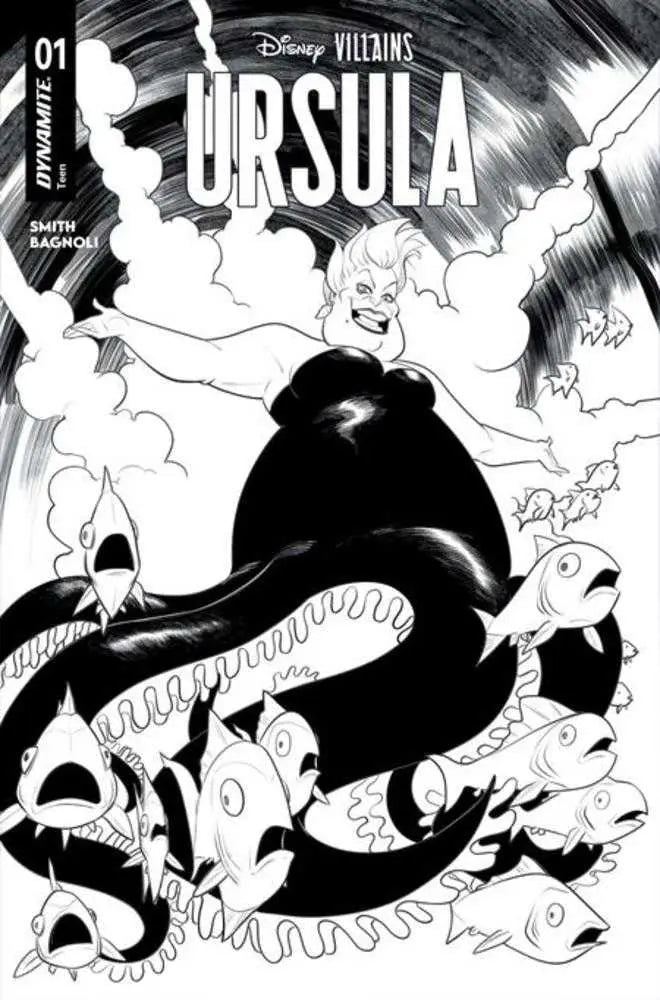 Disney Villains Ursula #1 Cover J 1 in 10 Robert Quinn Line Art Variant Dynamite Entertainment