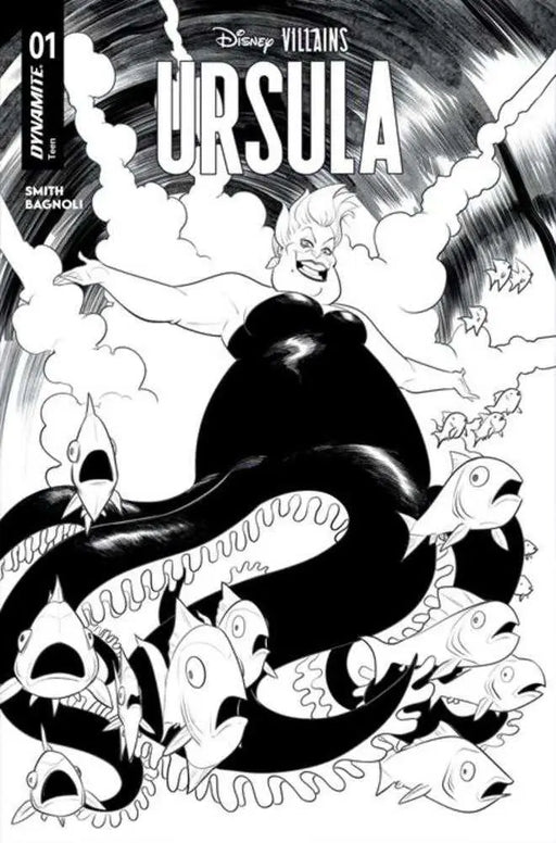 Disney Villains Ursula #1 Cover J 1 in 10 Robert Quinn Line Art Variant Dynamite Entertainment