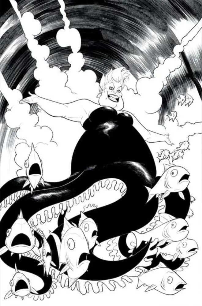 Disney Villains Ursula #1 Cover L Inc 1:15 Robert Quinn Line Art Full Art Variant Dynamite Entertainment