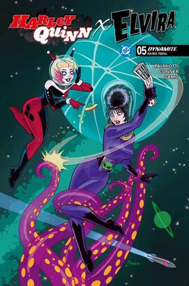 Harley Quinn X Elvira #5 Cover A Amanda Conner Tentacles Dynamite Entertainment