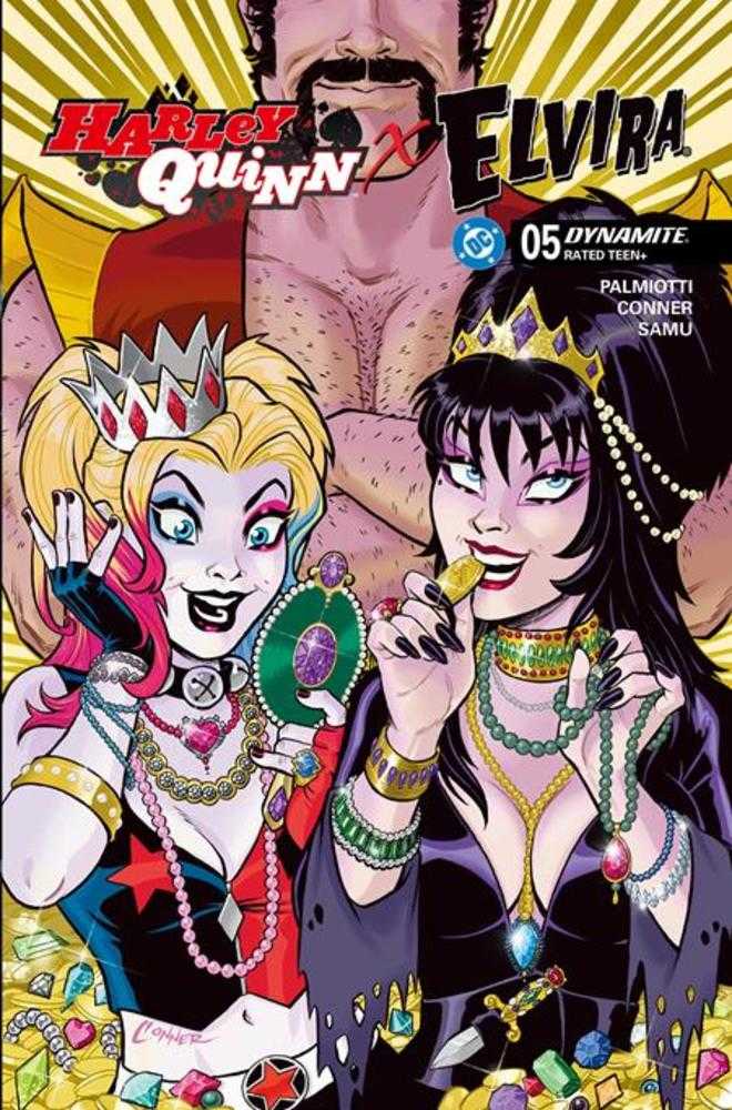Harley Quinn X Elvira #5 Cover H 1 in 10 Amanda Conner Jewels Variant Dynamite Entertainment