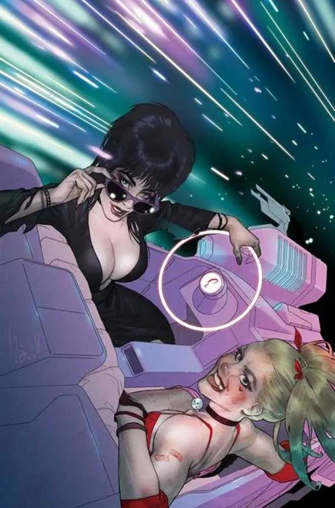 Harley Quinn X Elvira #5 Cover I 1 in 10 Ben Caldwell Full Art Variant Dynamite Entertainment