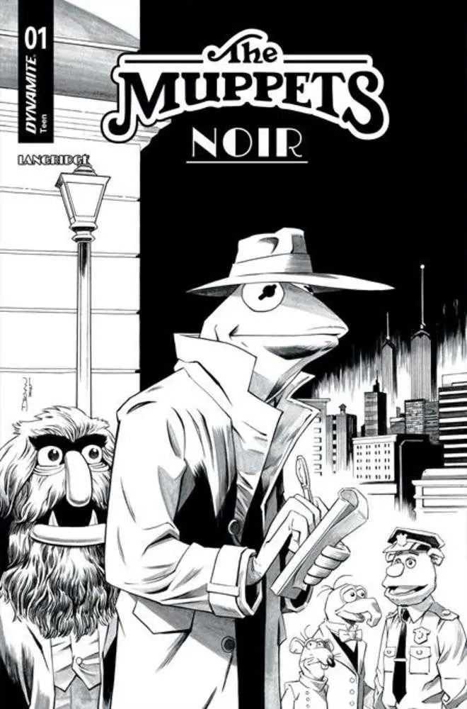 Muppets Noir #1 Cover F 1 in 10 Declan Shalvey Line Art Variant Dynamite Entertainment