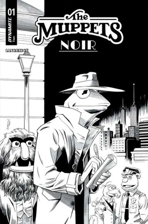 Muppets Noir #1 Cover F 1 in 10 Declan Shalvey Line Art Variant Dynamite Entertainment