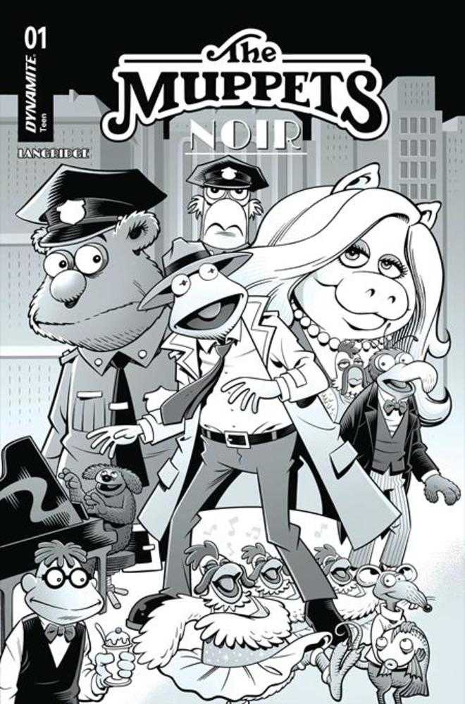 Muppets Noir #1 Cover G Inc 1:15 Roger Langridge Line Art Variant Dynamite Entertainment