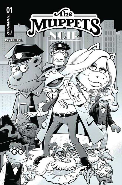 Muppets Noir #1 Cover G Inc 1:15 Roger Langridge Line Art Variant Dynamite Entertainment